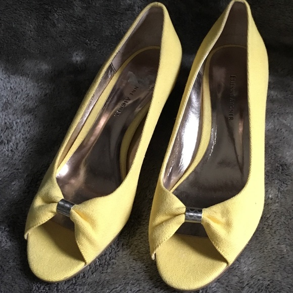 Etienne Aigner Shoes - Yellow heels size 7 Etienne Aigner